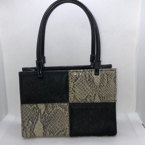 Black Charter club small bag double handle. Inside zipper pocket